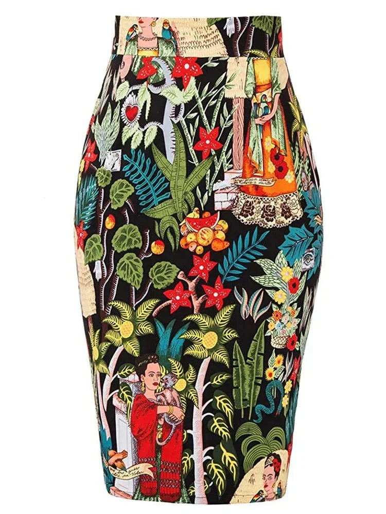 Katoenen rok in bandagestijl