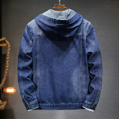 Denim jack met capuchon