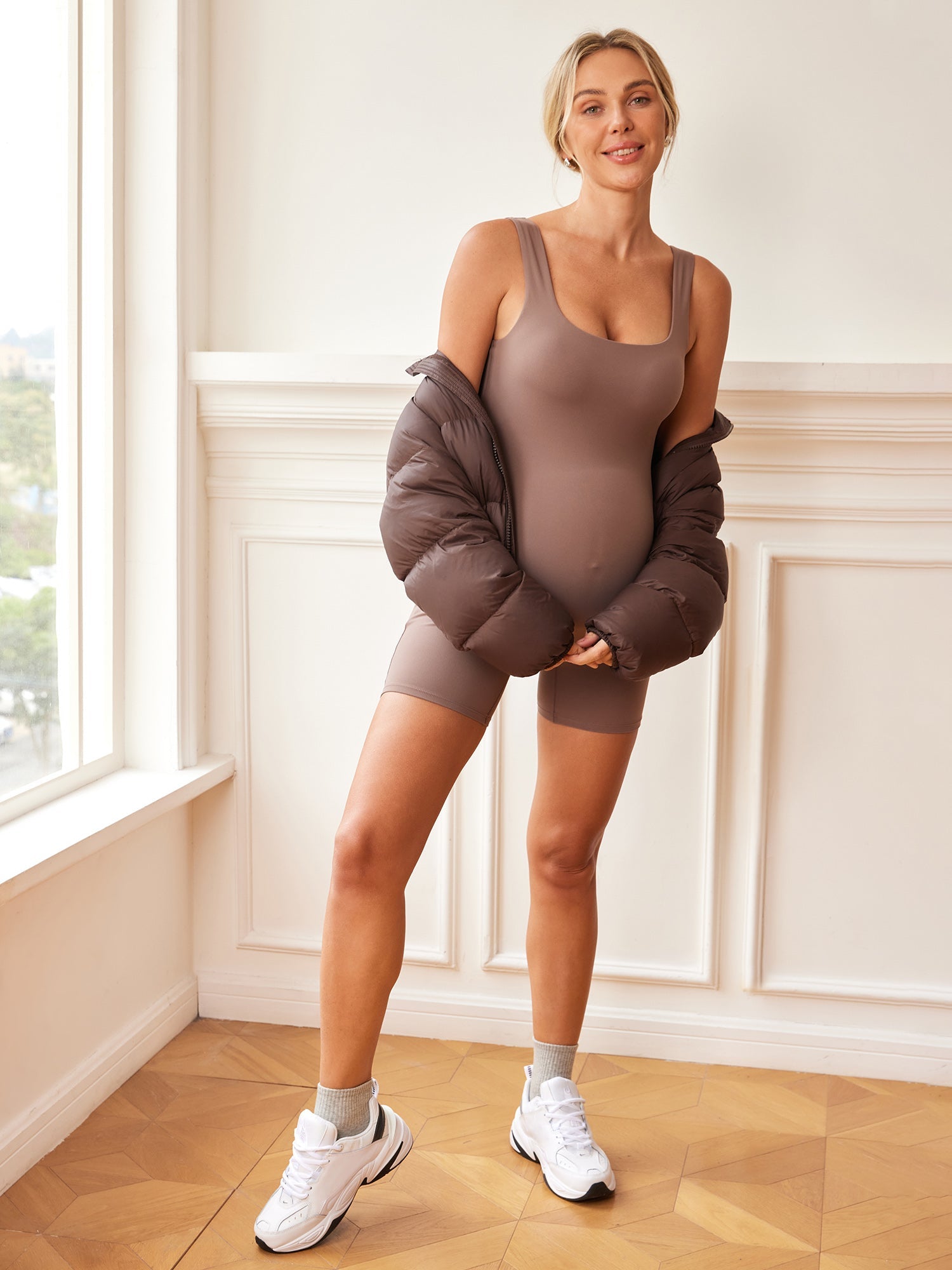 Zwangerschapsplaysuit in zacht Natrelax® – romper voor zwangeren