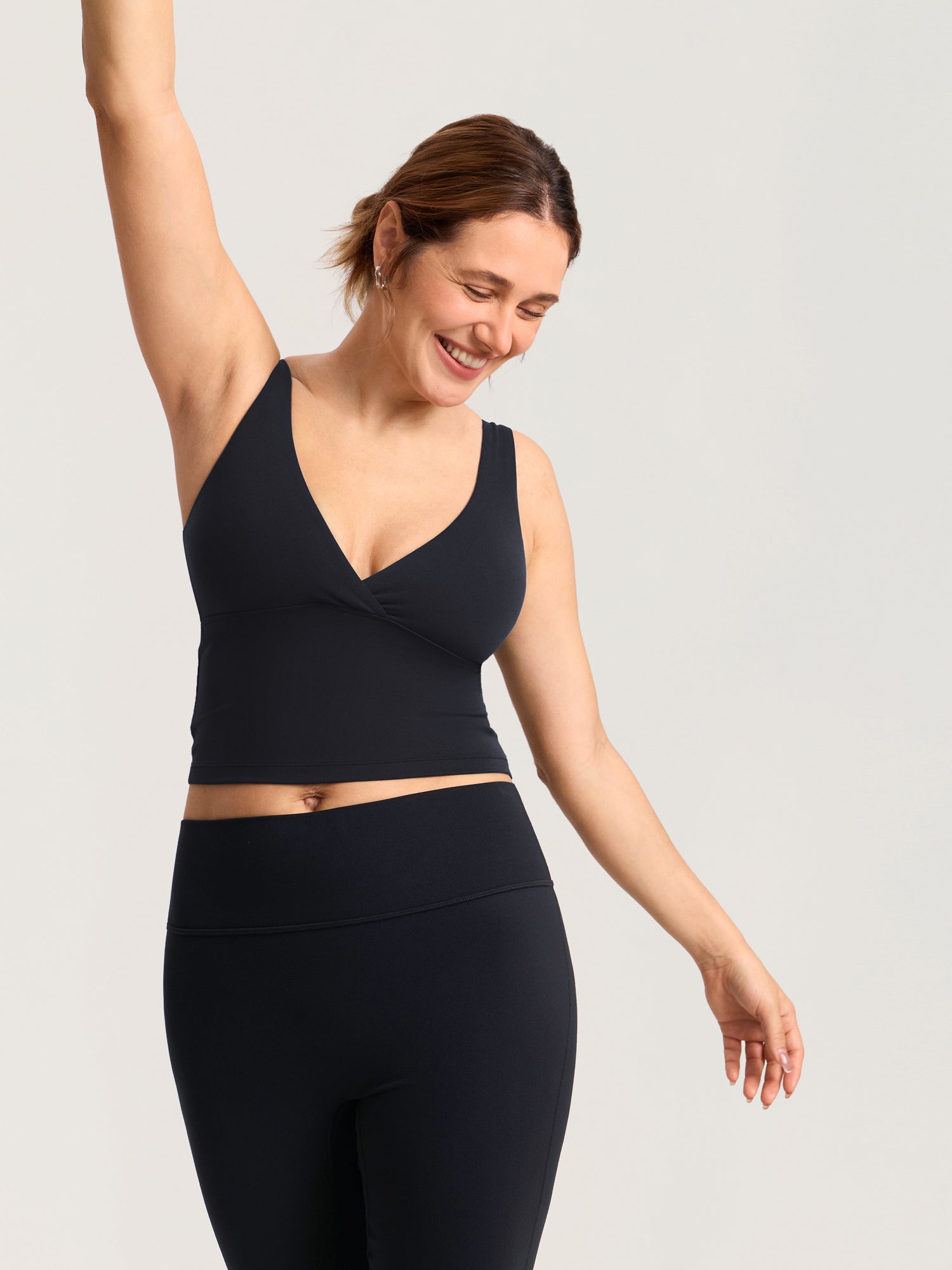 Voedingstop met overslag als croptop – Natrelax® voedingshemd