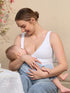 Voedingstop met overslag als croptop – Natrelax® voedingshemd – Wit