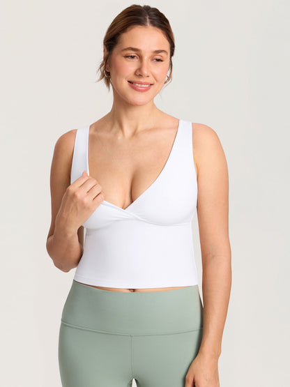 Voedingstop met overslag als croptop – Natrelax® voedingshemd