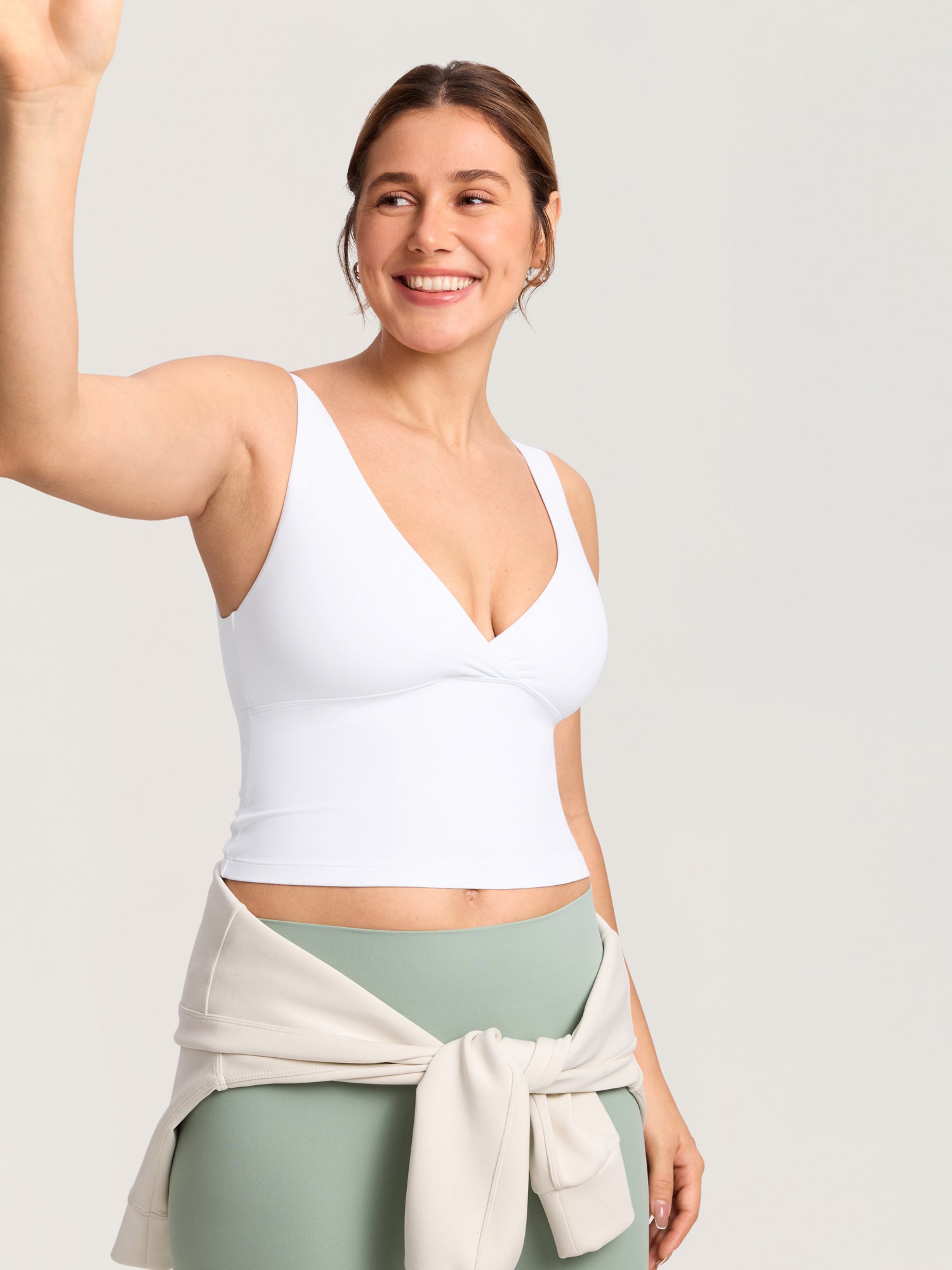 Voedingstop met overslag als croptop – Natrelax® voedingshemd