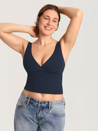 Voedingstop met overslag als croptop – Natrelax® voedingshemd