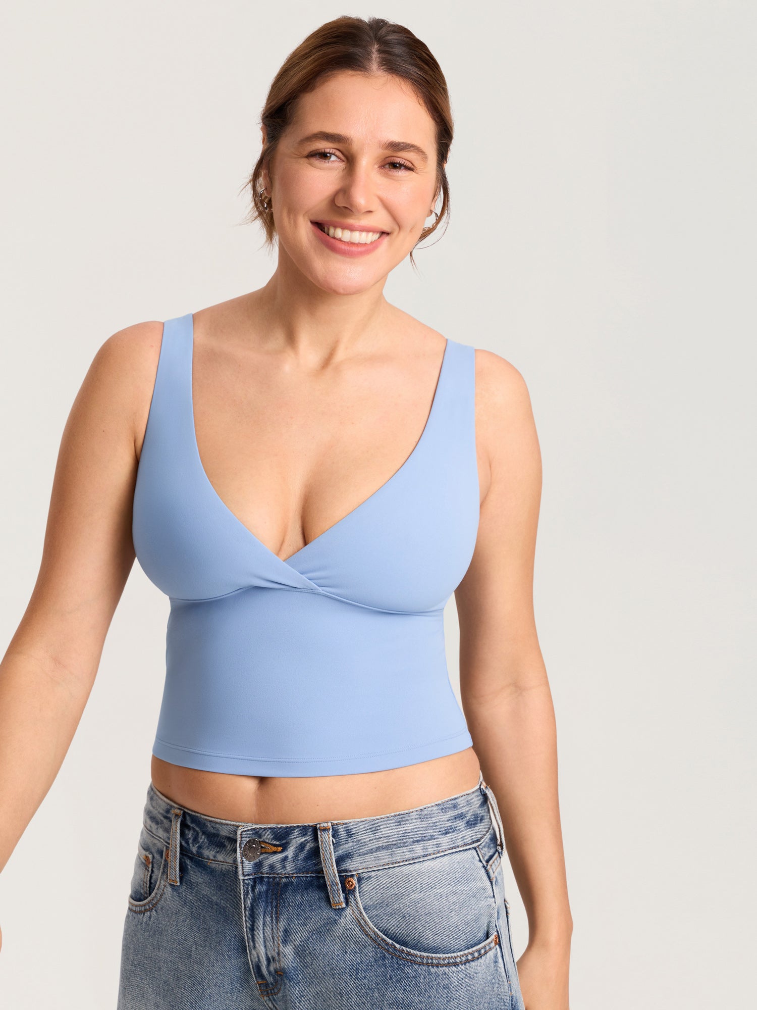 Voedingstop met overslag als croptop – Natrelax® voedingshemd