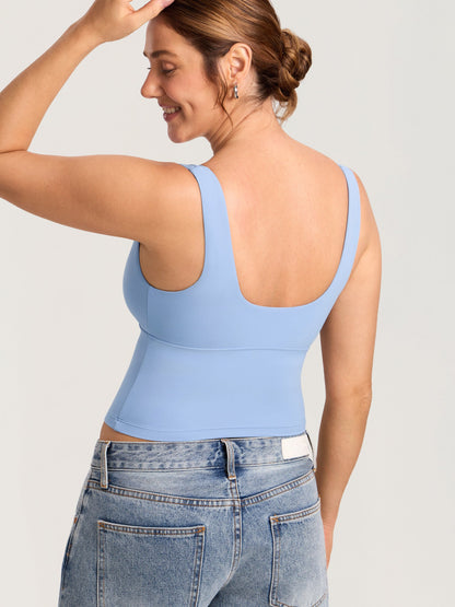 Voedingstop met overslag als croptop – Natrelax® voedingshemd