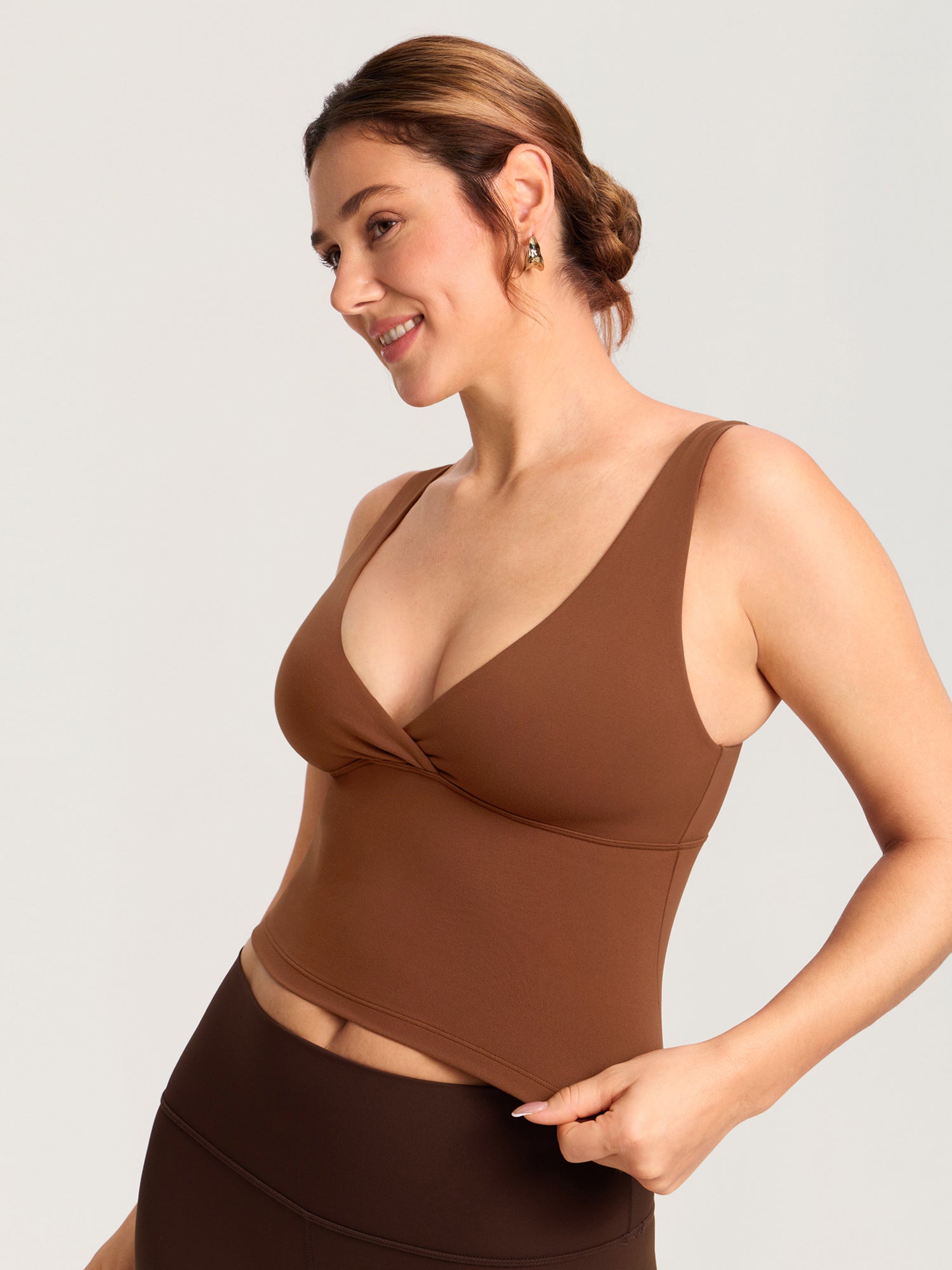 Voedingstop met overslag als croptop – Natrelax® voedingshemd