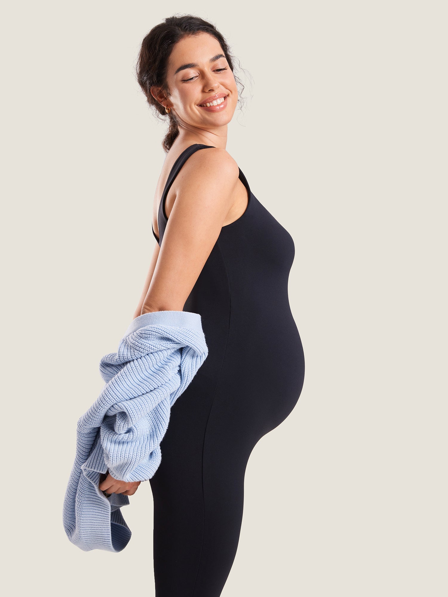 Zwangerschapsjumpsuit in zacht Natrelax® – jumpsuit voor zwangeren
