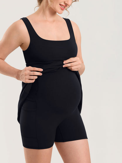 Zwangerschapsjurk in minilengte met ingebouwde short – Natrelax®