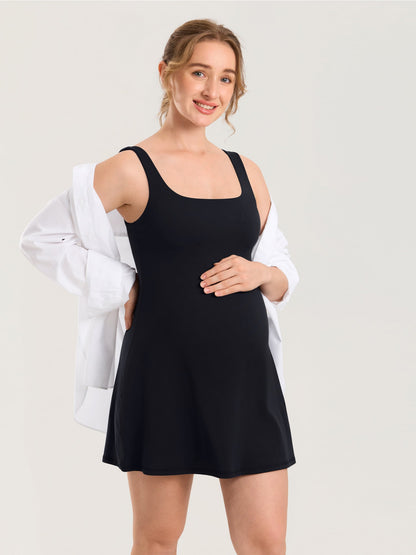 Zwangerschapsjurk in minilengte met ingebouwde short – Natrelax®