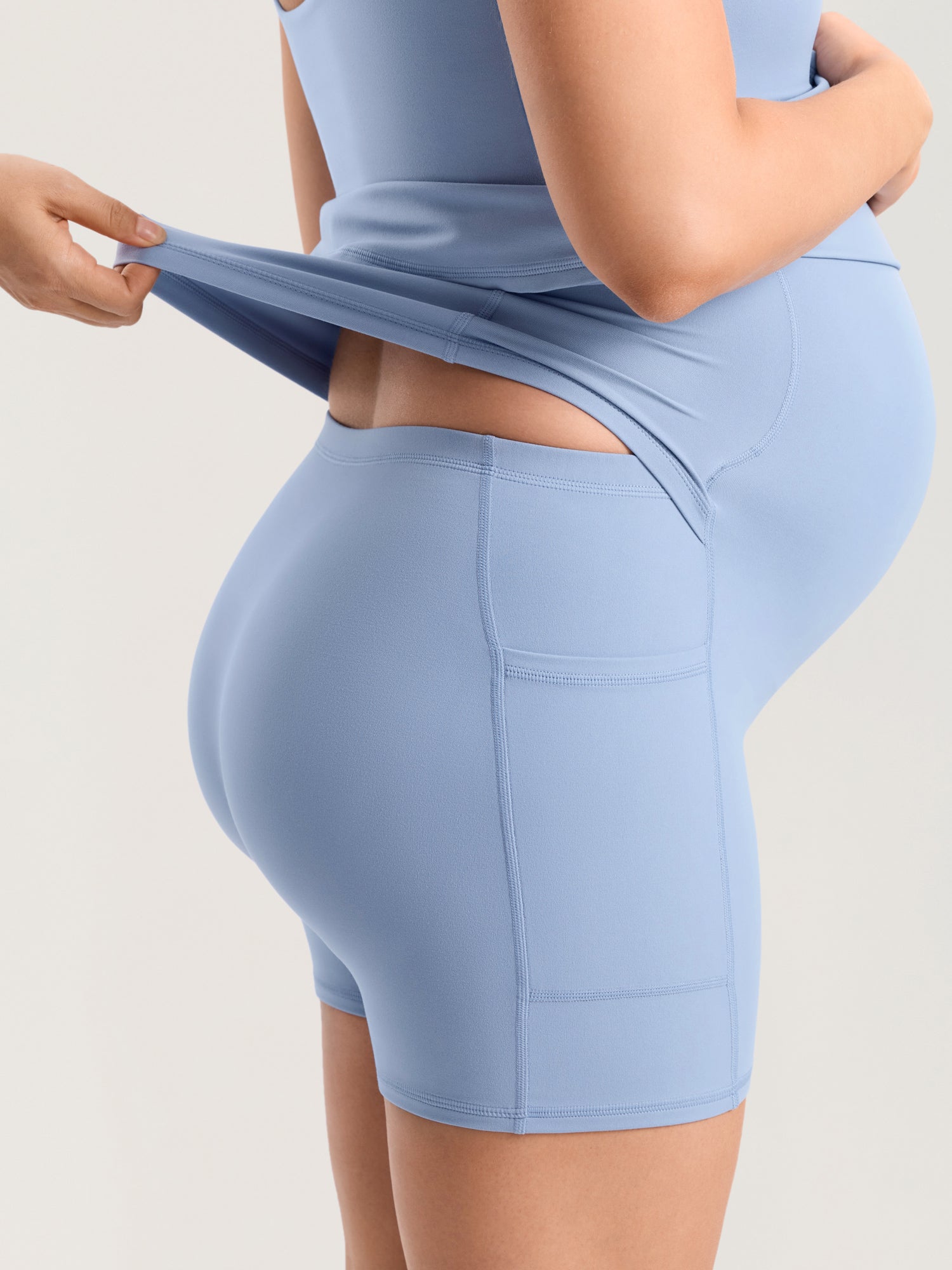 Zwangerschapsjurk in minilengte met ingebouwde short – Natrelax®