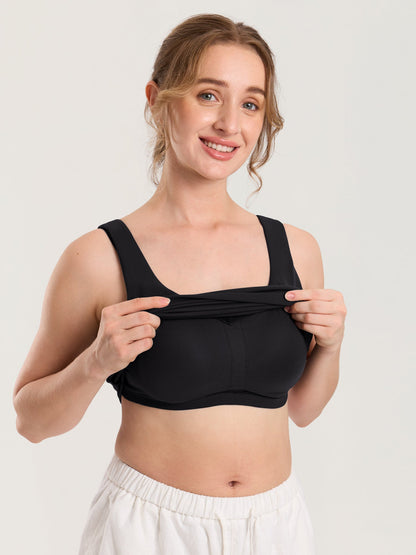 Voedingstop met V-hals – Natrelax® voedingshemd zonder beugel