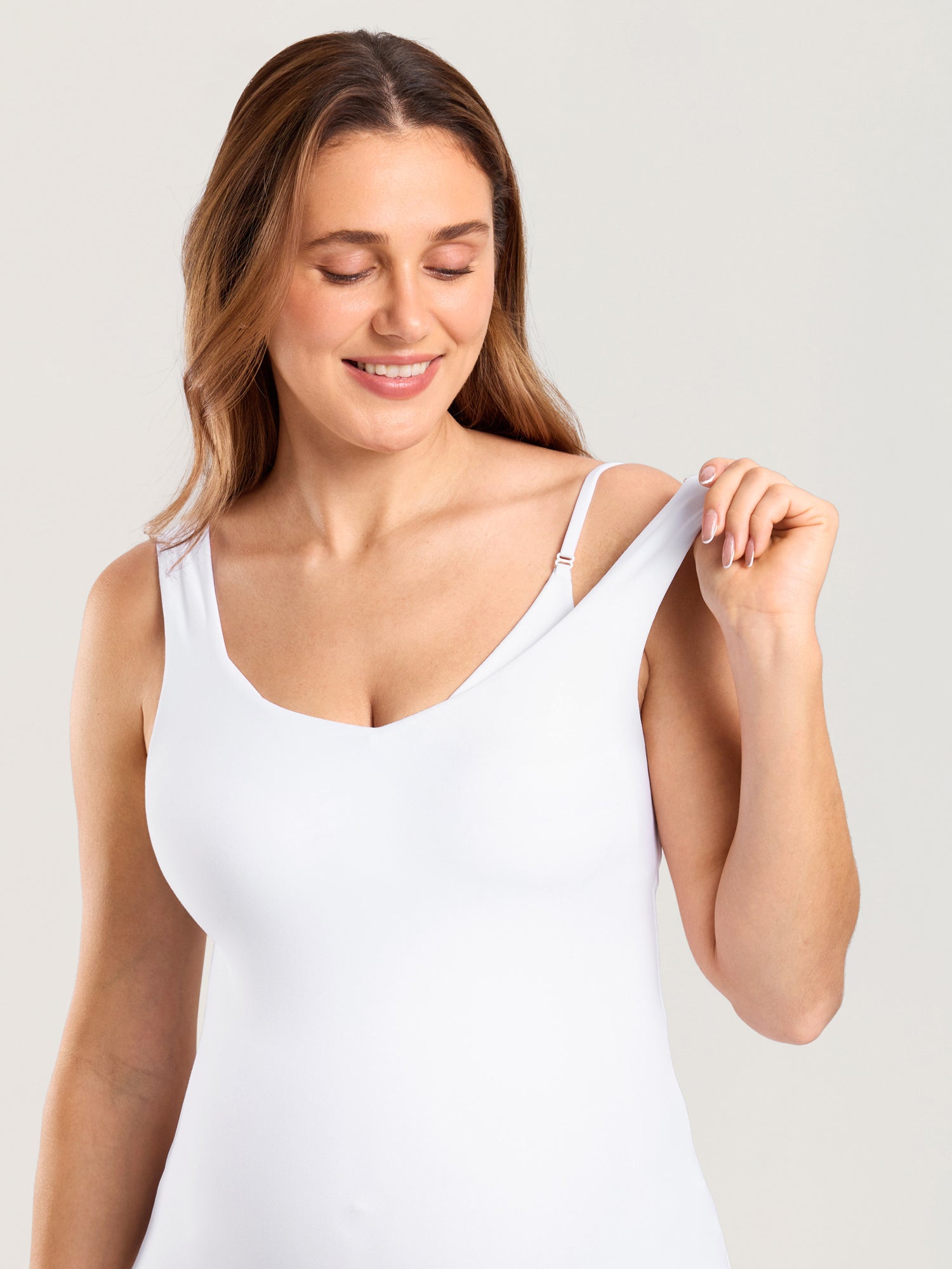 Voedingstop met V-hals – Natrelax® voedingshemd zonder beugel
