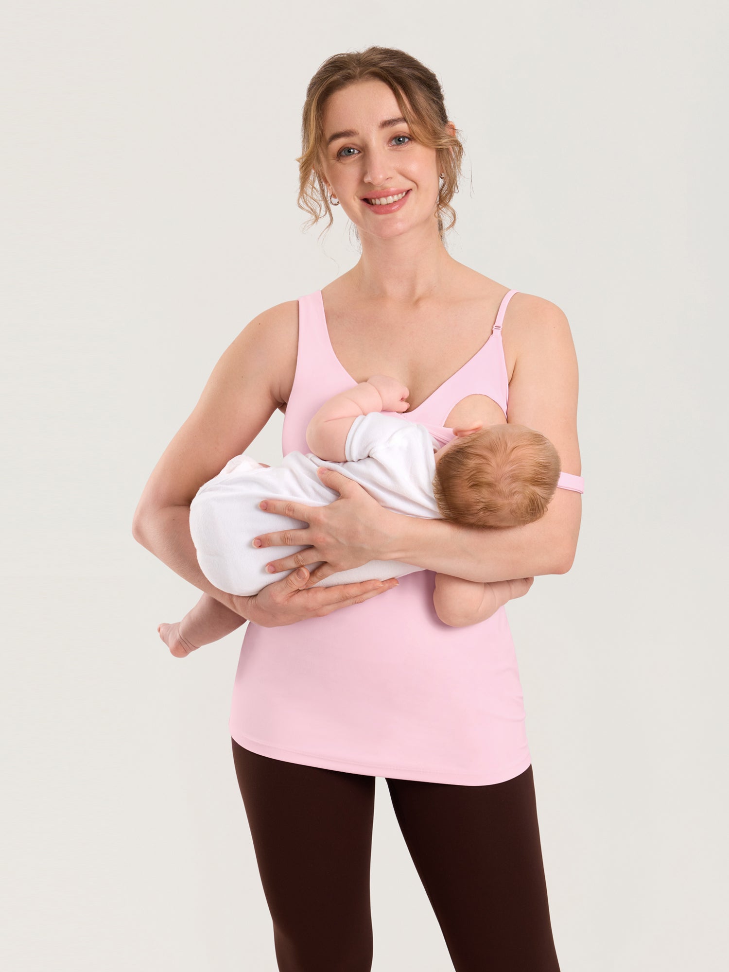 Voedingstop met V-hals – Natrelax® voedingshemd zonder beugel