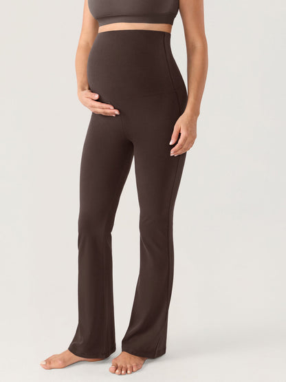 Zwangerschapsbroek van katoen met flare-pijpen – omslagtaille, 77 cm
