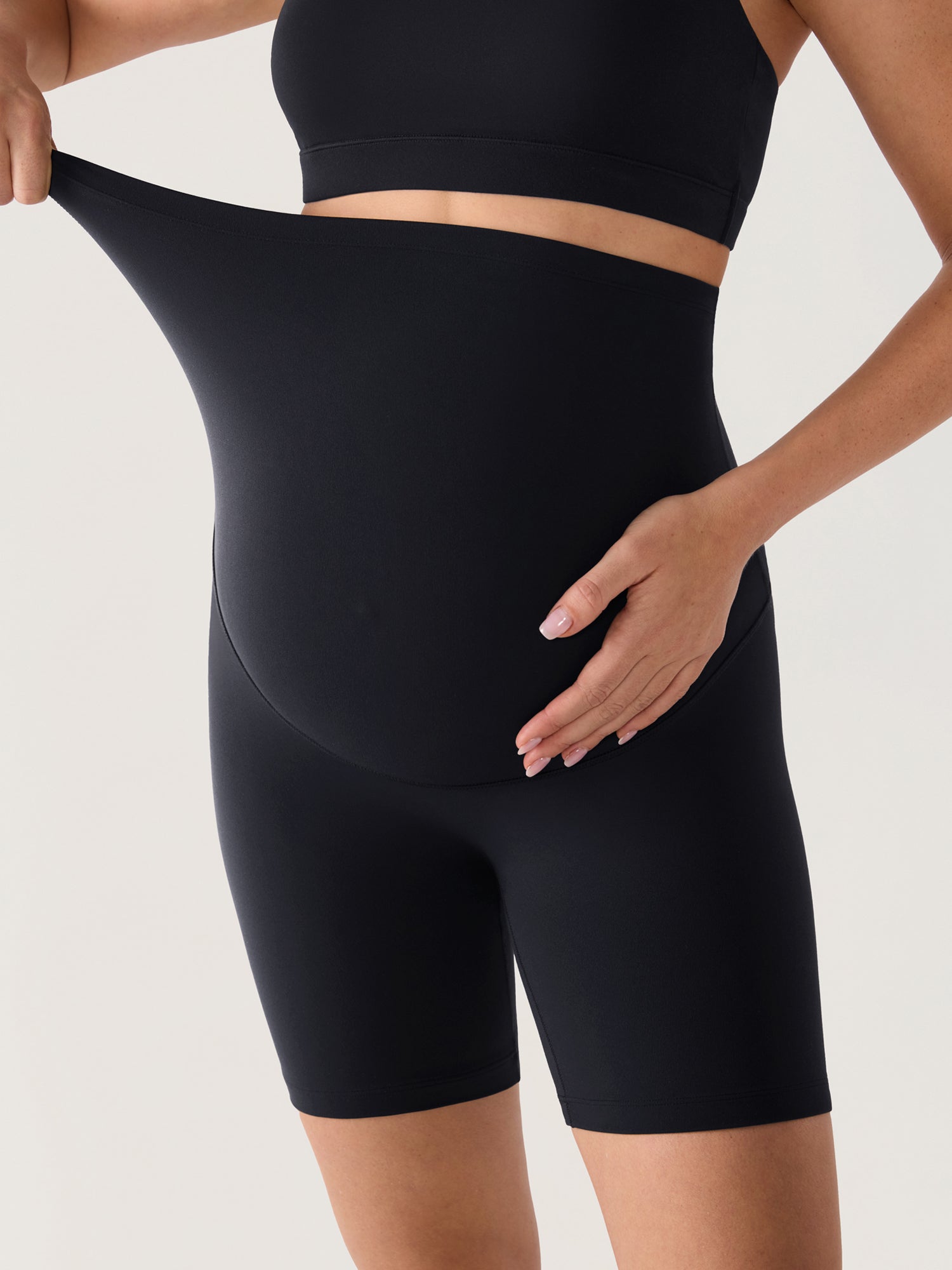 Zwangerschapsshort zonder voornaad – Natrelax® hoge taille, 15 cm