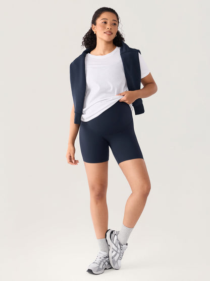 Zwangerschapsshort zonder voornaad – Natrelax® hoge taille, 15 cm