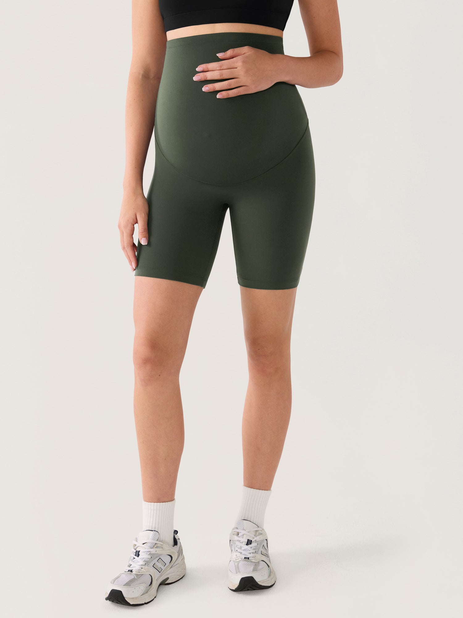 Zwangerschapsshort zonder voornaad – Natrelax® hoge taille, 15 cm