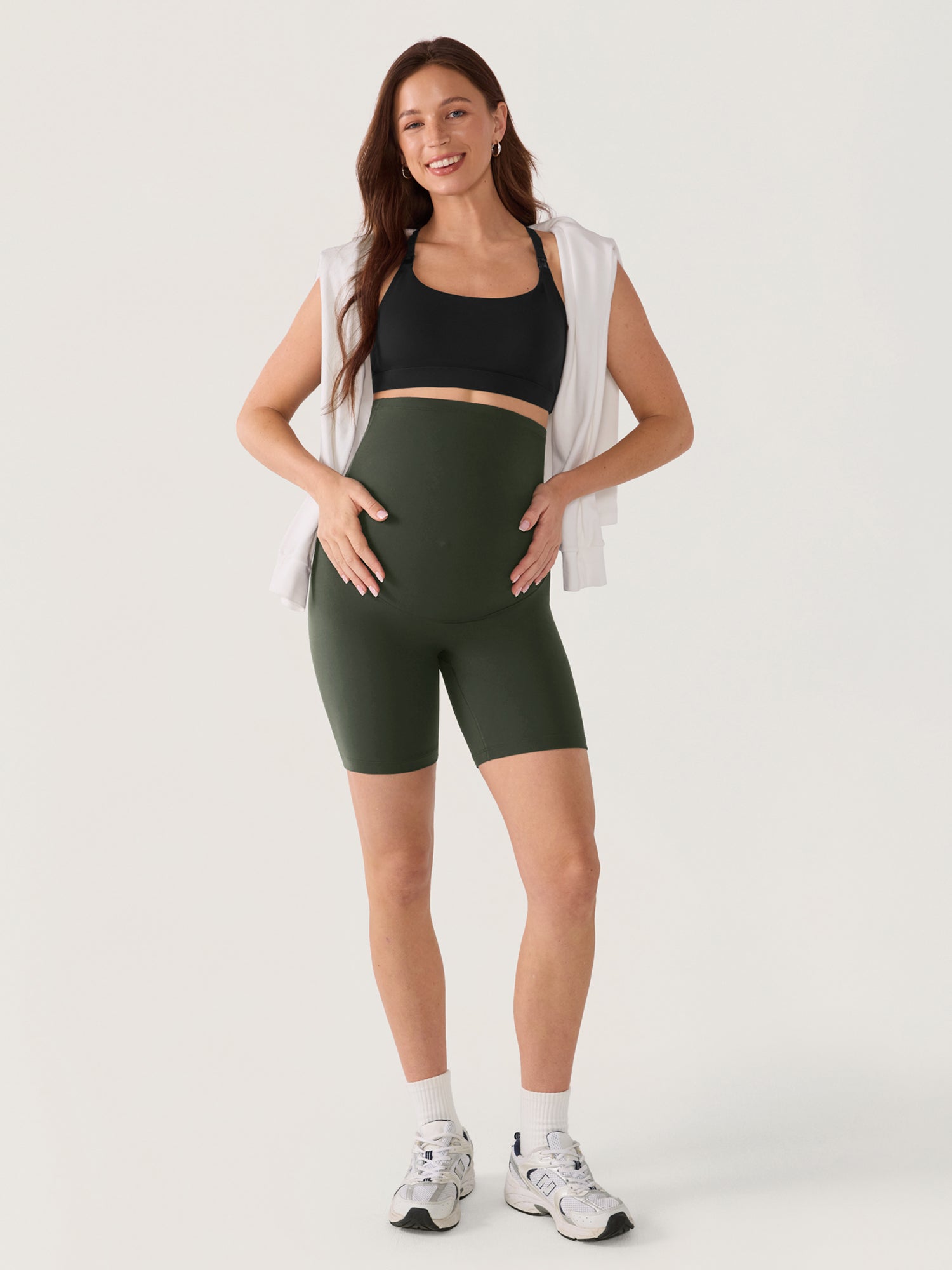Zwangerschapsshort zonder voornaad – Natrelax® hoge taille, 15 cm