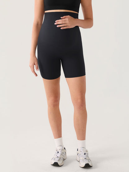 Zwangerschapsshort met naadloze voorkant – Natrelax® hoge taille, 15 cm