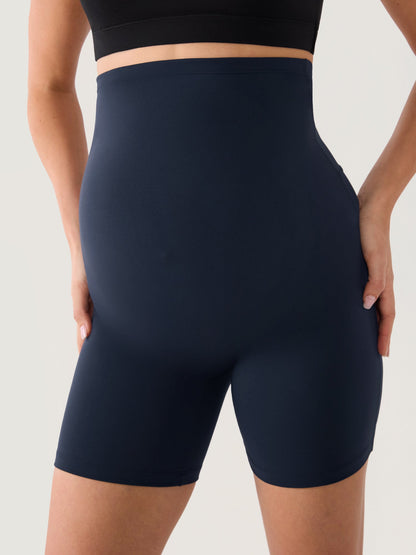 Zwangerschapsshort met naadloze voorkant – Natrelax® hoge taille, 15 cm