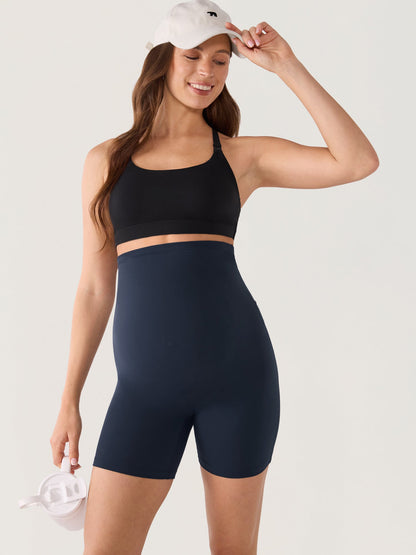 Zwangerschapsshort met naadloze voorkant – Natrelax® hoge taille, 15 cm