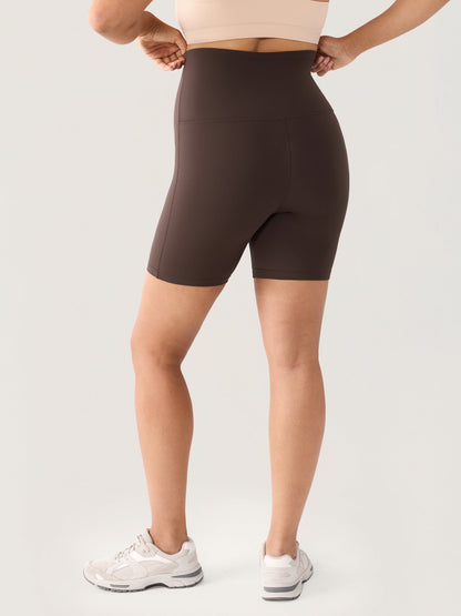 Zwangerschapsshort met naadloze voorkant – Natrelax® hoge taille, 15 cm