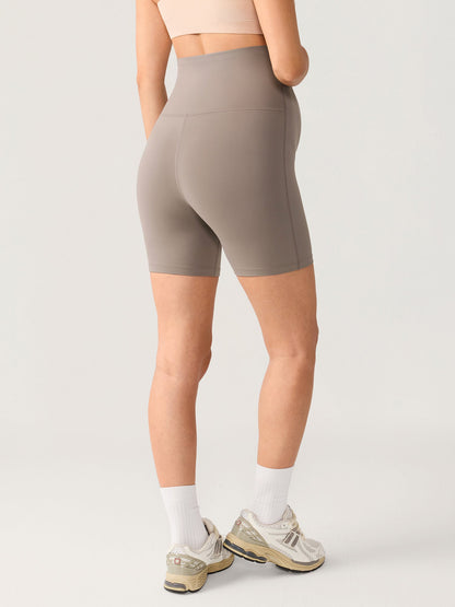 Zwangerschapsshort met naadloze voorkant – Natrelax® hoge taille, 15 cm