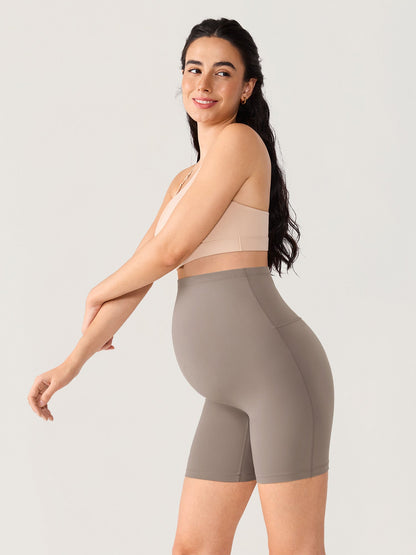 Zwangerschapsshort met naadloze voorkant – Natrelax® hoge taille, 15 cm