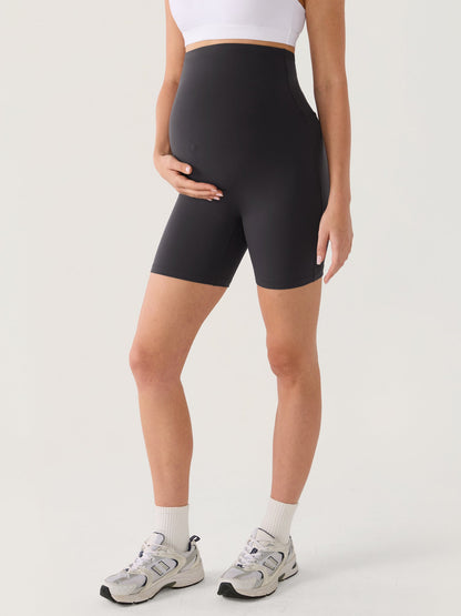 Zwangerschapsshort met naadloze voorkant – Natrelax® hoge taille, 15 cm