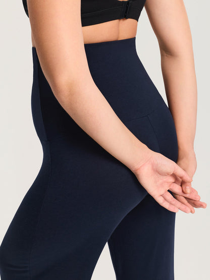Zwangerschapsbroek met wijde pijpen in modal en katoen – omslagtaille, 72 cm