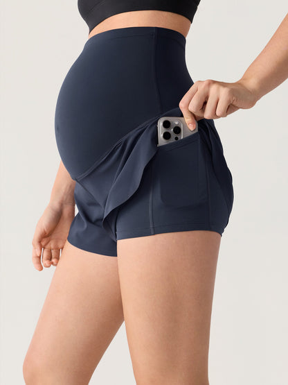 Zwangerschapsshort met zakken – Bloomove™ dolphin short dubbellaags