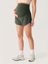Zwangerschapsshort met zakken – Bloomove™ dolphin short dubbellaags – Aspen olijf
