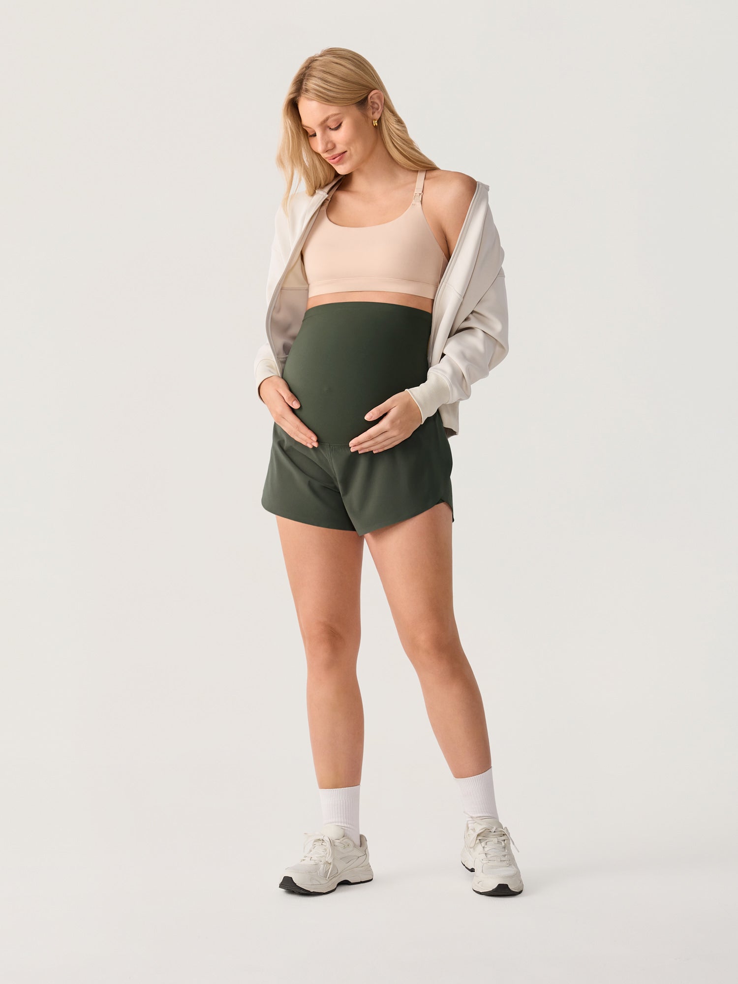 Zwangerschapsshort met zakken – Bloomove™ dolphin short dubbellaags