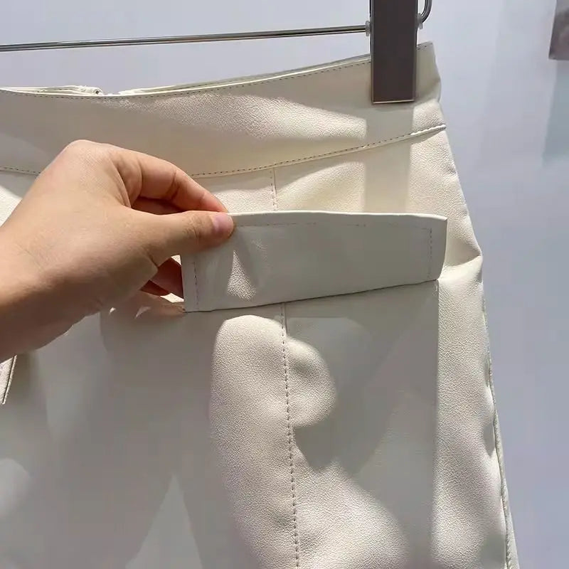 PU leren mini shorts rok