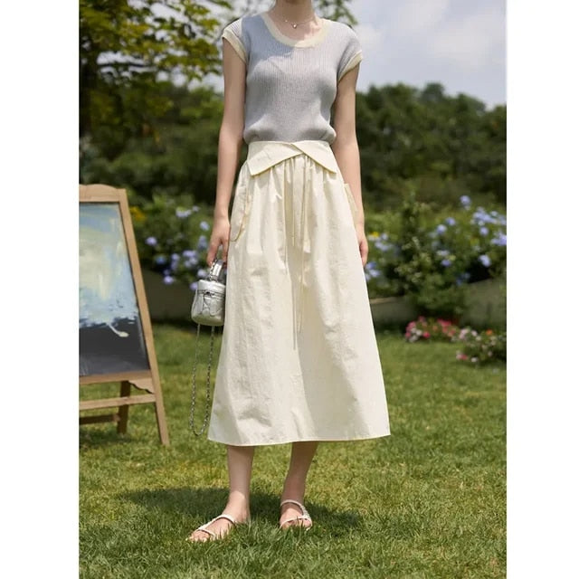 Rok met hoge taille in Franse stijl