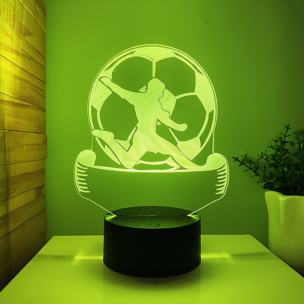Voetbal 3D Illusie LED-Lamp - Nachtlampje - USB