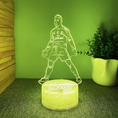 Ronaldo 3D Illusie LED-Lamp - Nachtlampje
