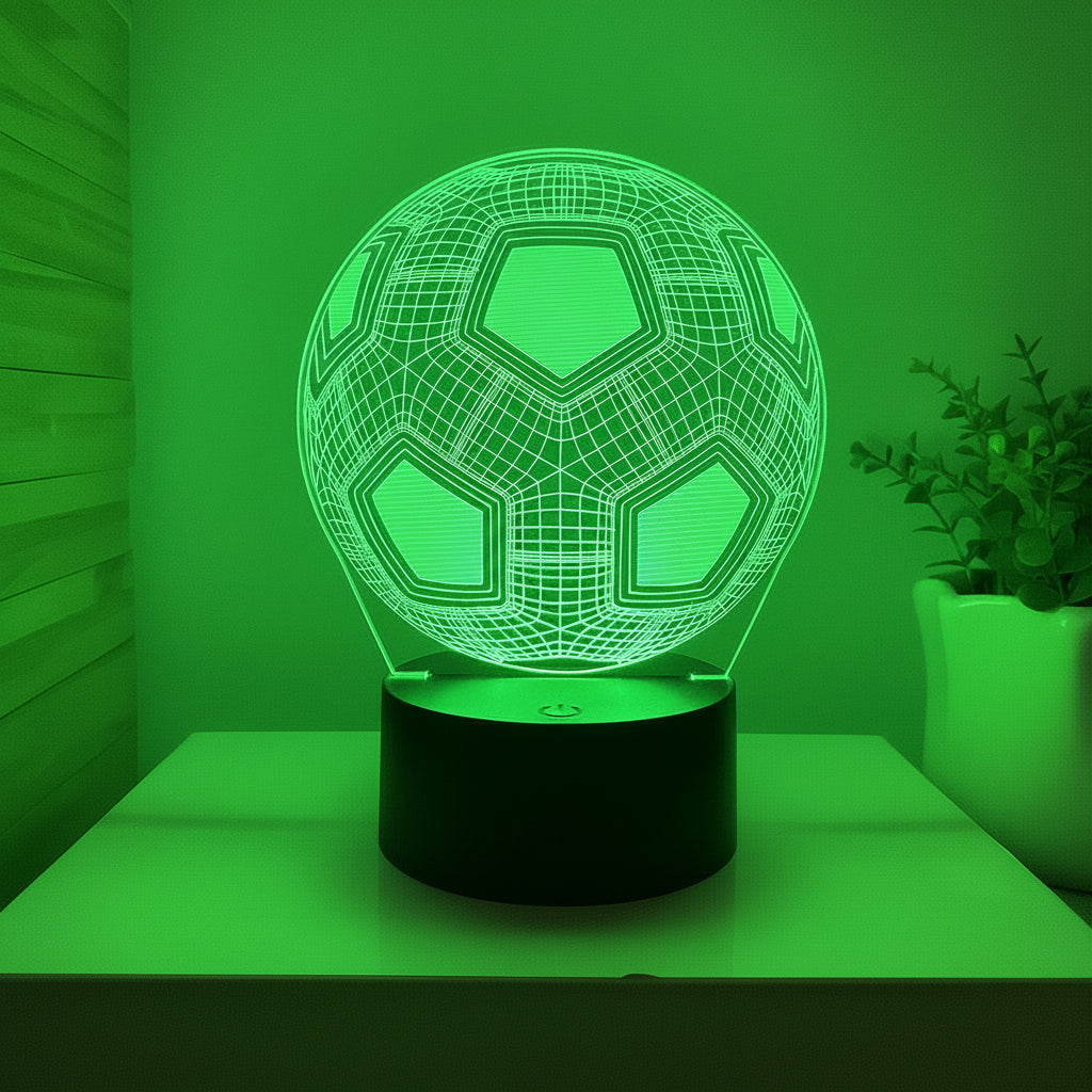 Voetbal 3D Illusie LED-Lamp - Nachtlampje - USB
