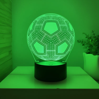 Voetbal 3D Illusie LED-Lamp - Nachtlampje - USB
