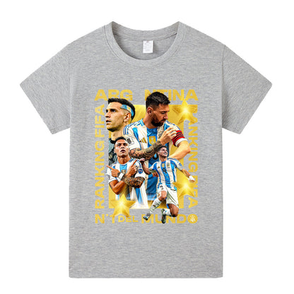 Lionel Messi Voetbal T-shirt Kinderen - Cool Design