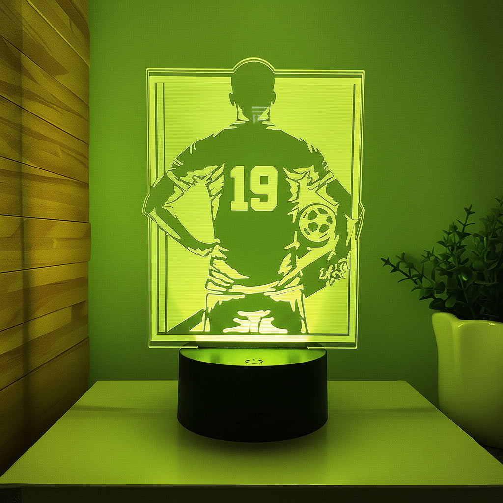 Lamine Yamal 3D Illusie LED-Lamp - Nachtlampje