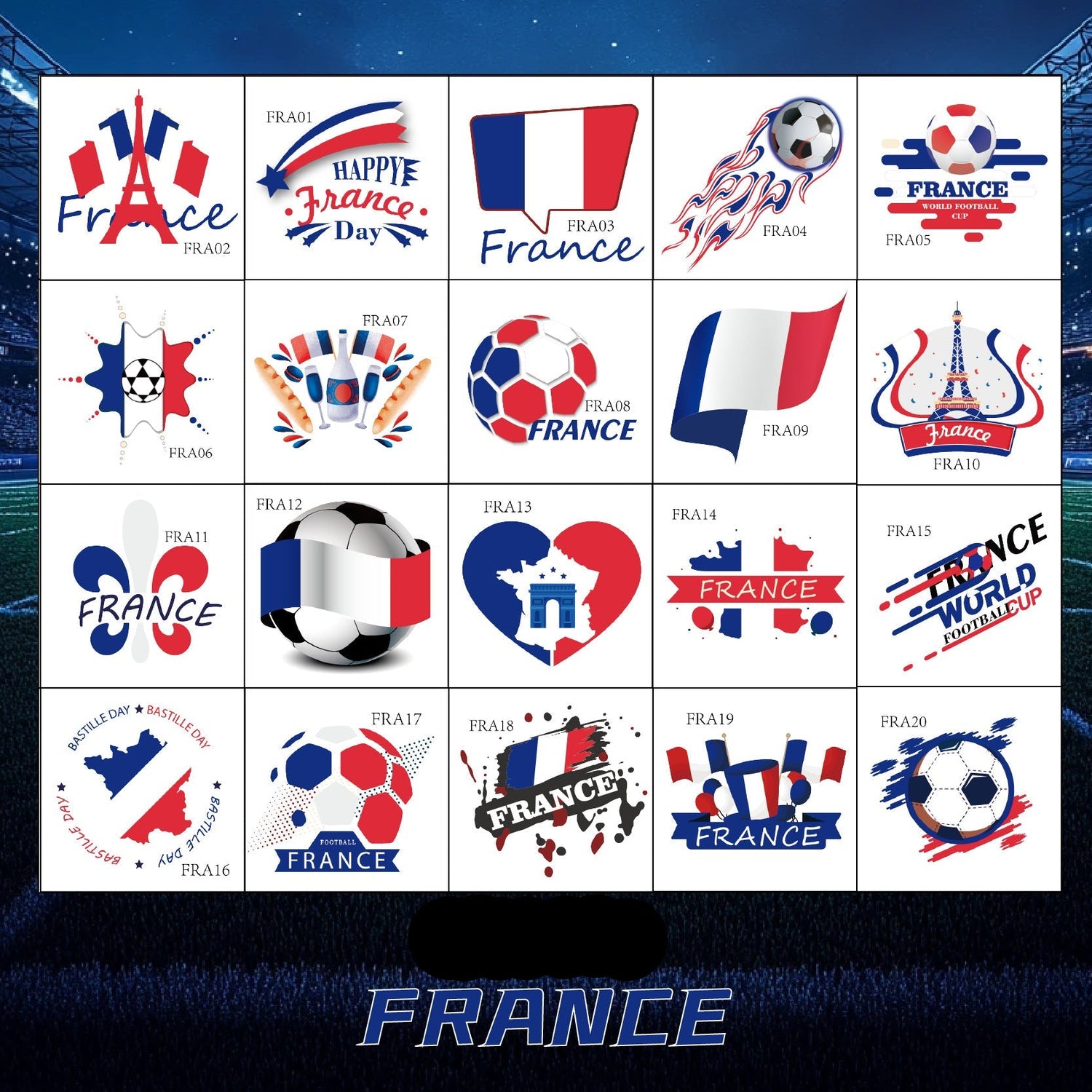 Voetbal Stickers - Frankrijk