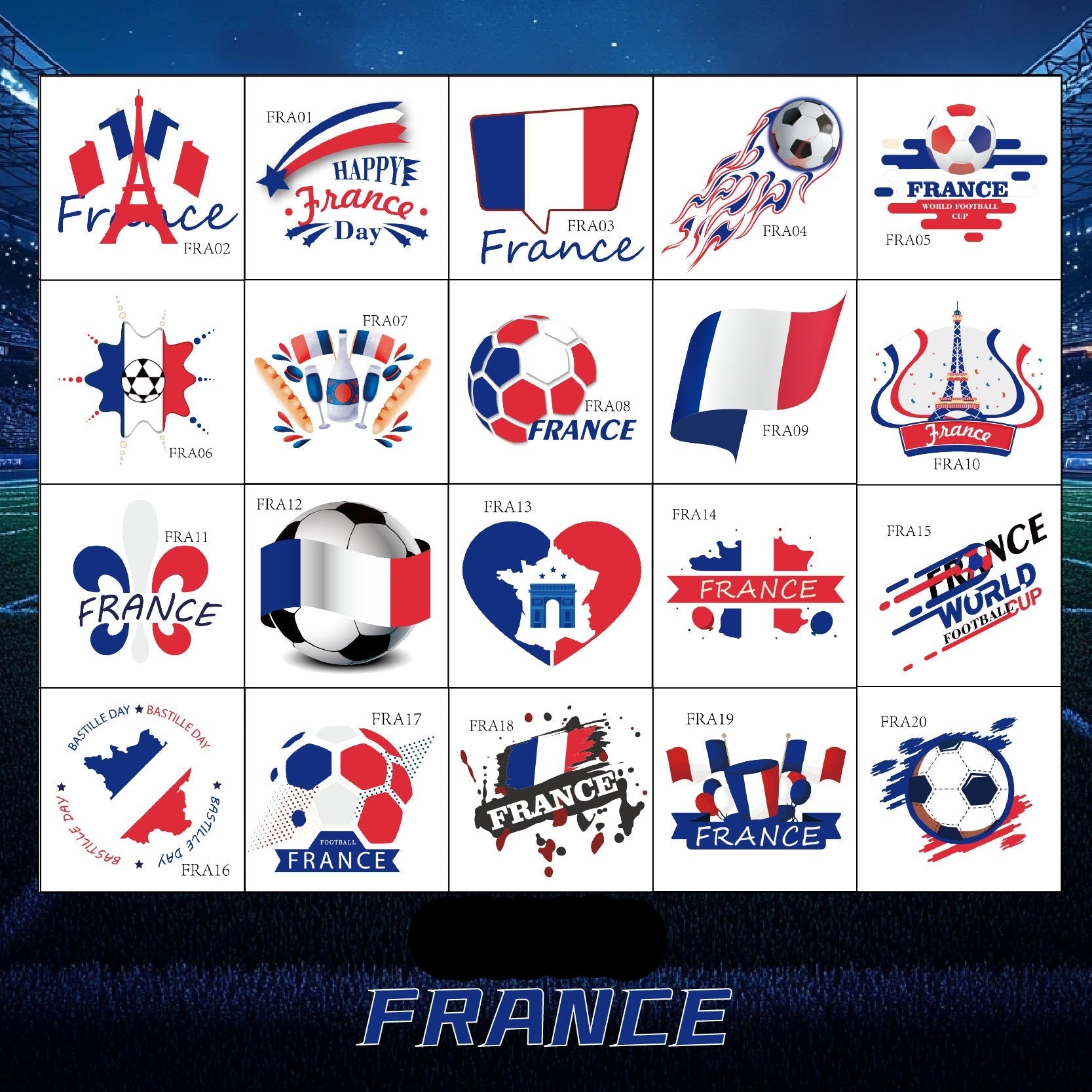 Voetbal Stickers - Frankrijk