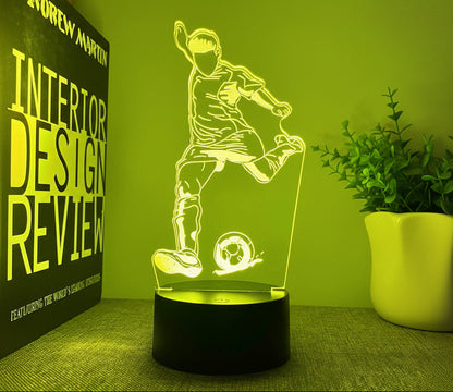 Voetbal 3D Illusie LED-Lamp - Nachtlampje - USB