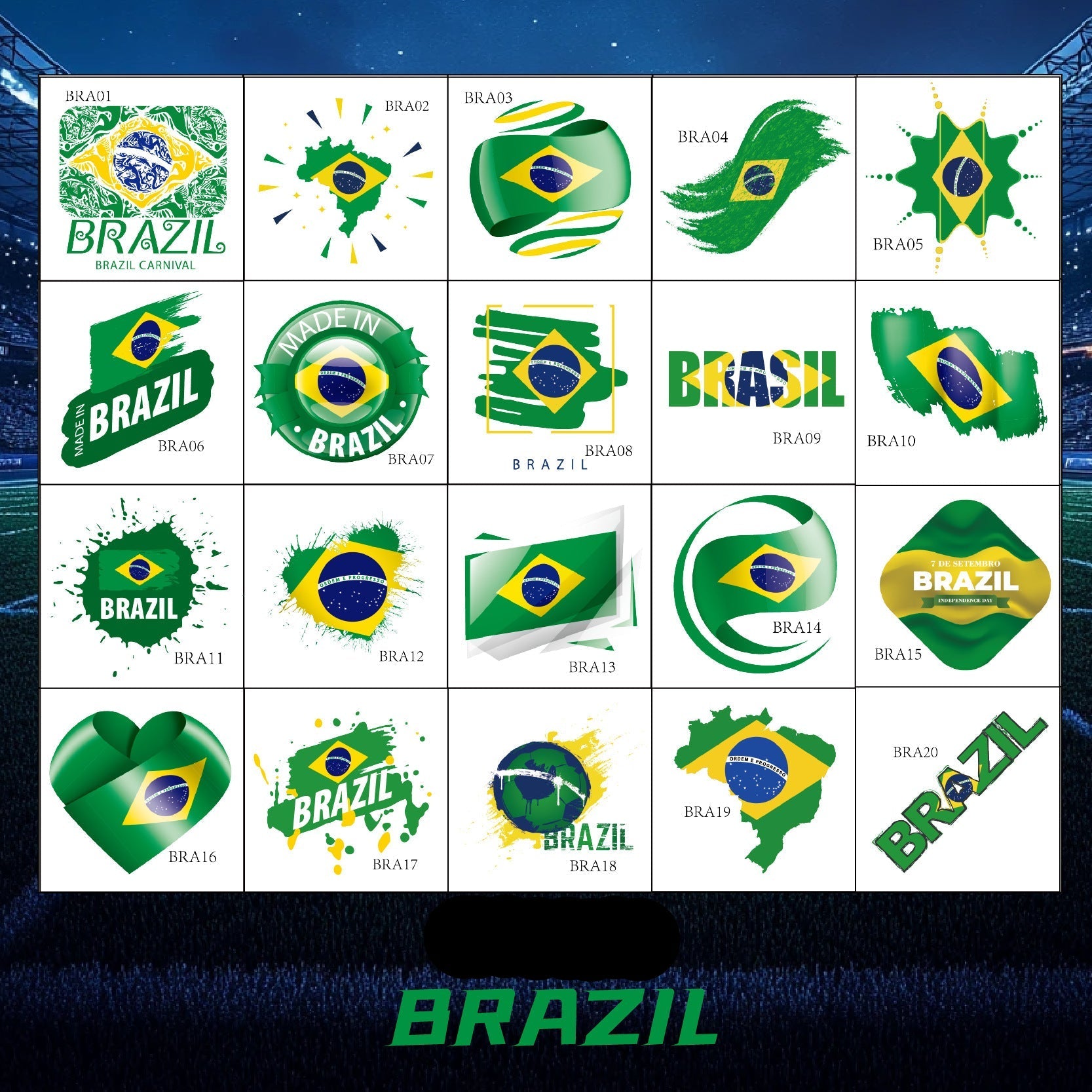 Voetbal Stickers - Brazilië
