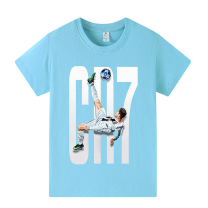 Ronaldo Voetbal T-shirt Kinderen - Licht