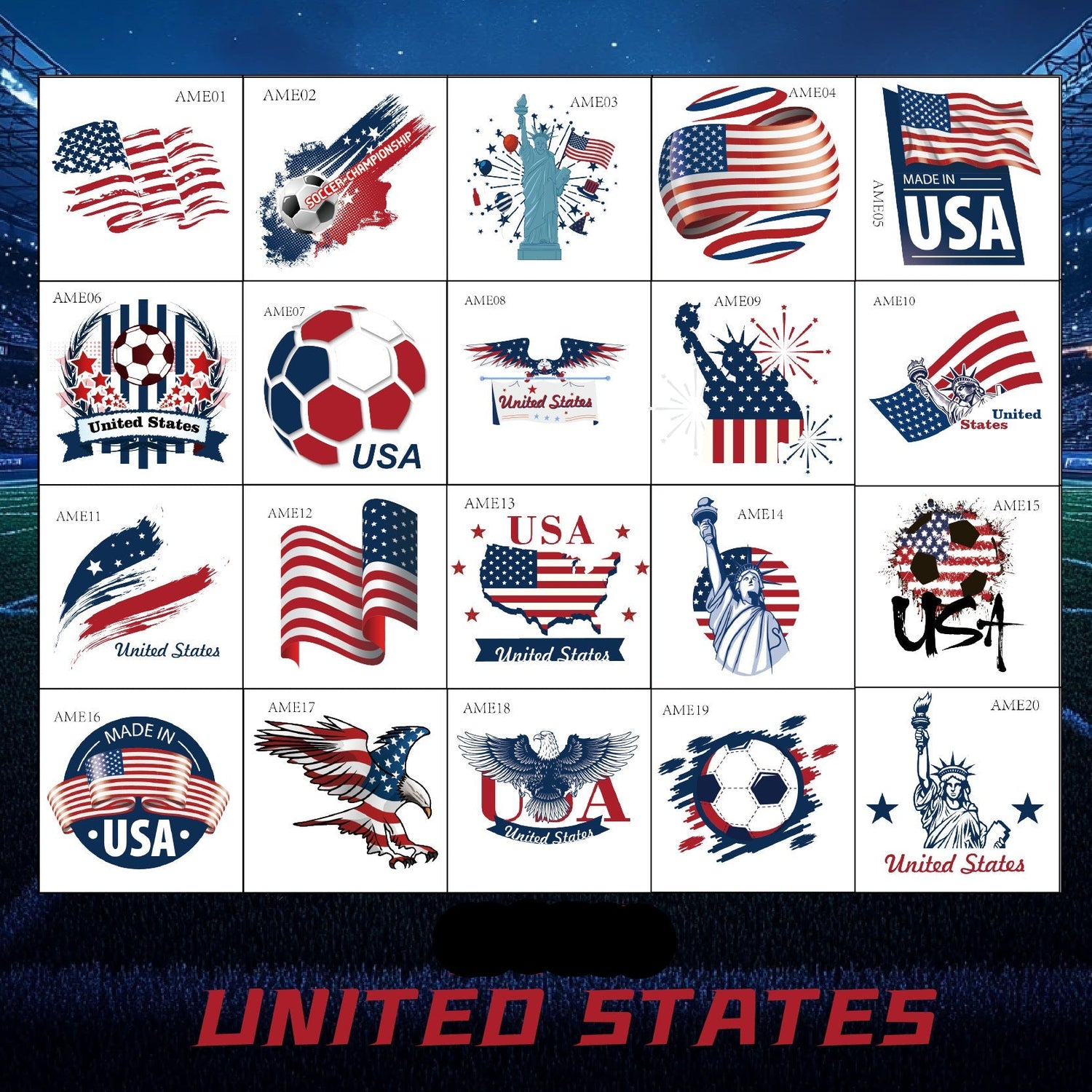 Voetbal Stickers - USA
