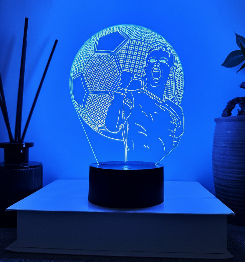 Ronaldo 3D Illusie LED-Lamp - Nachtlampje