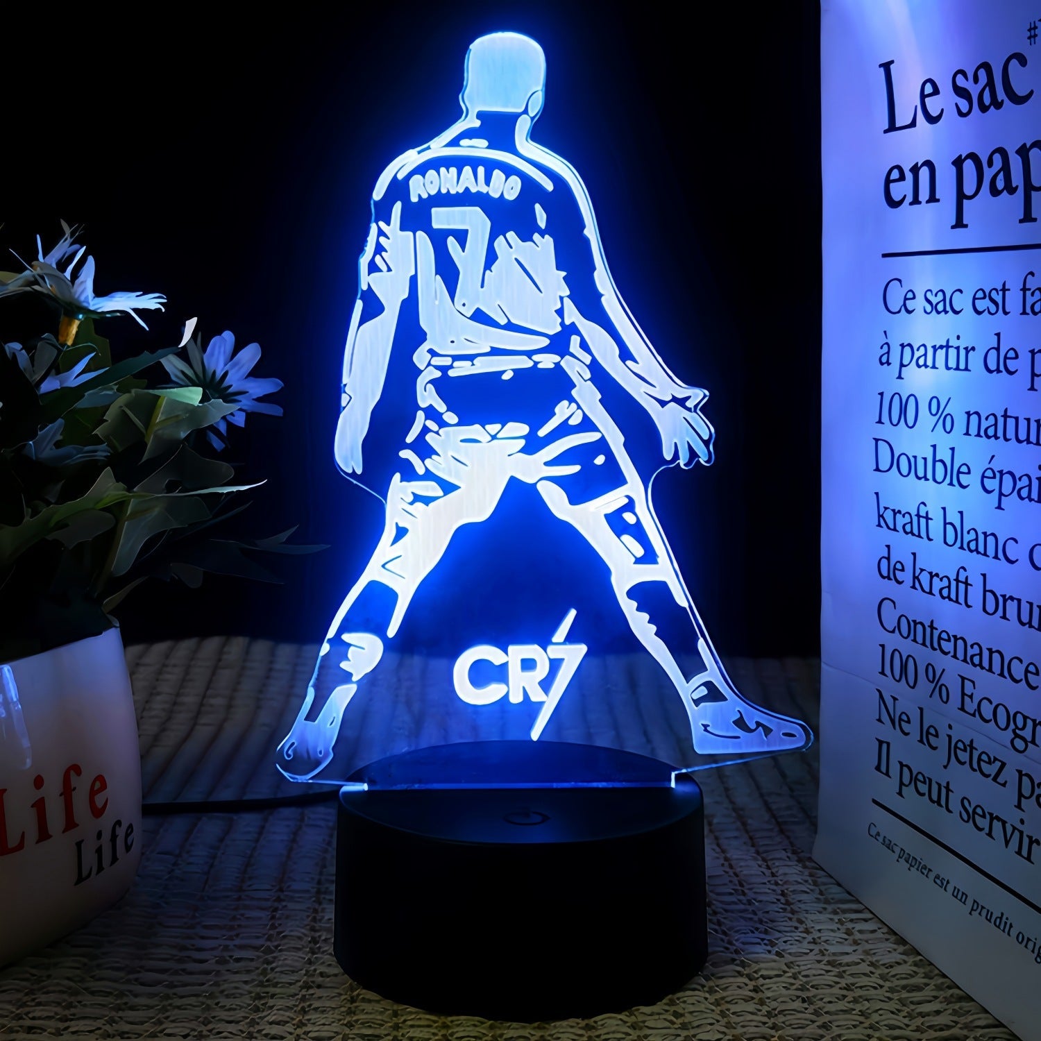Cristiano Ronaldo 3D Illusie LED-Lamp - Nachtlampje